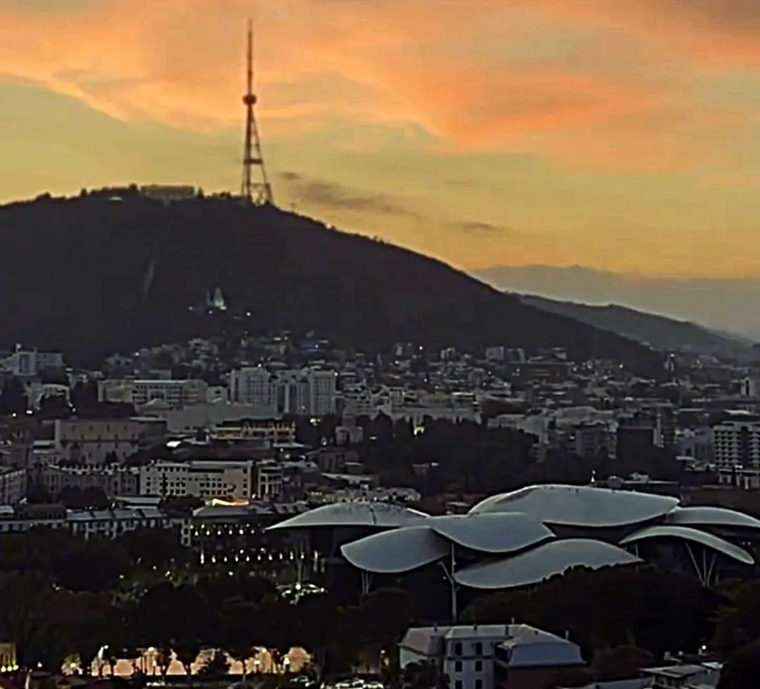 Tbilisi sunset view